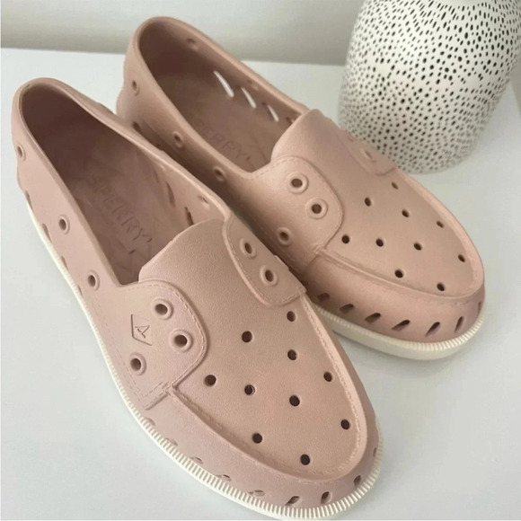 DUSTY ROSE SPERRY FLOAT SIDER SLIP ON WATER PROOF SHOES SIZE 9 WOMEN UNISEX - Picture 2 of 11